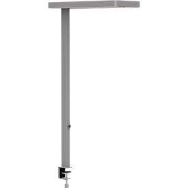 Lampe de bureau à pince LED MAULjuvis, intensité lumineuse variable, détecteur de mouvement et de lumière du jour, aluminium blanc RAL 9006
