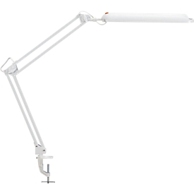 Lampe de bureau LED Atlantic MAUL, pince-étau, blanc