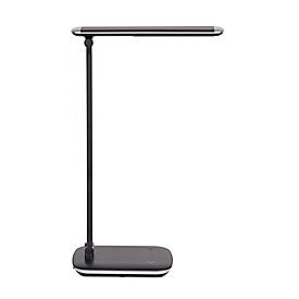Lampe de bureau LED Maul MAULjazzy, variateur d'intensité tactile 5x, avec fonction de recharge USB, 410 lm, noir