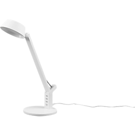 Lampe de bureau LED Trio Ava, variateur à capteur, 600 lumens, 3000/4000/6300 kelvins, jusqu'à 20 000 h, L 170 x P 300 x H 400 mm, plastique, blanc