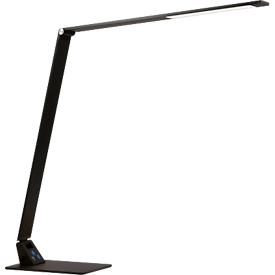 Lampe de bureau LED WASP, intensité lumineuse variable 5 fois, 900 lumens, 2700-5000 kelvins, prise de charge USB, noir