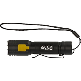 Lampe de poche LED brennenstuhl® LuxPremium TL 410 A, 400 lm, jusqu'à 131 m, 4 modes, fonctionnement sur batterie, IP44, dragonne, aluminium, câble de chargement USB inclus
