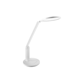 Lampe de table LED Alco, puissance 15 W, 850 lm, 4000 K, intensité lumineuse réglable en continu, bras de lampe inclinable, tête de lampe orientable à 90°, blanc