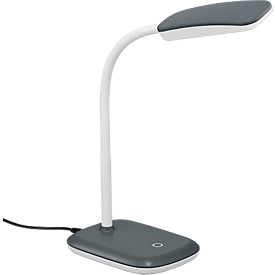 Lampe de table LED Boa, avec variateur tactile, réglable en hauteur, couleur titane