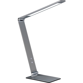 Lampe de table LED Geri, en aluminium, intensité lumineuse réglable sur 3 niveaux, durée d'éclairage env. 30 000 h, gris