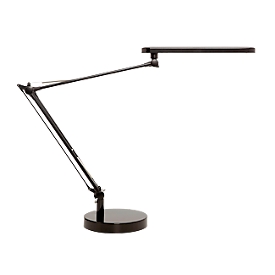 Lampe de table LED MAMBOLED, 7 W, 665 lm, avec diffuseur, orientable et inclinable, socle + pince, noir