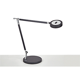 Lampe de table LED Maul MAULgrace, dimmer tactile 4 voies, avec bras double en aluminium, 300 lm, noir