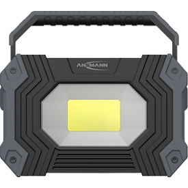 Lampe de travail à LED Ansmann FL2500R, 3 modes d'éclairage, 2400 lumens, IP64, batterie, étrier de pose/poignée, L 177 × P 129 × H 44 mm