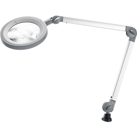 Lampe loupe LED Waldmann MLD, lentille de 3,5 dioptries, gradation continue, 12 W, 792 lm, 5000 K, profil aluminium