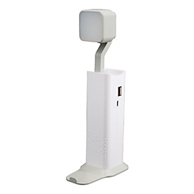 Lampe mobile LED UNILUX Pocketlight, 3 en 1 : lampe de table, lampe de poche &amp; powerbank, intensité lumineuse variable, gris blanc