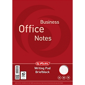 Landré Briefblock Office DIN A4 kariert, 50 Blatt, 10 Stück