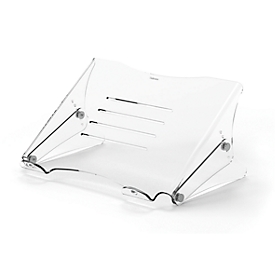 Laptop-Ständer Fellowes Clarity™, bis 15 Zoll und 6 kg, winkel- und höhenverstellbar, mit Lüftungsöffnungen, Acryl