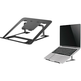 Laptop Ständer Neomounts by NewStar NSLS085BLACK, für Laptops 10-17″ & bis 5 kg, 6-stufig manuell höhenverstellbar, zusammenklappbar, schwarz