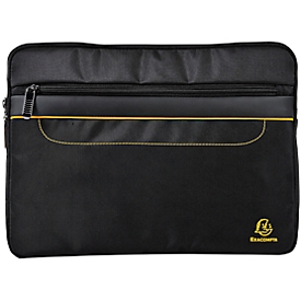 Laptophoes Exacompta Exactive®, voor 1 laptop of tablet tot 13,3″, 1 vak met rits, waterdichte polyester stof, zwart