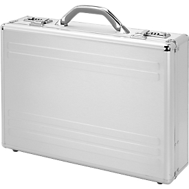 Laptopkoffer, met draaggreep, 1 vak, zilver