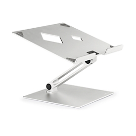 Laptopständer Durable Stand Rise, für Laptops bis 17", Gummiauflagen, manuell verstellbar, mit Griffmulde, Aluminium