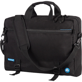 Laptoptas LIGHTPAK®, 3-in-1, voor 1 notebook tot 15,6'', hoofdvak & vak met rits, afneembare schouderriem, gerecycled PET, zwart