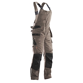 Latzhose Jobman 3730 PRACTICAL, mit Knie- & Holstertaschen, khaki I schwarz, Gr. 42