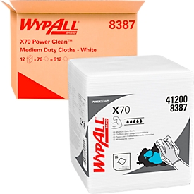 Lavette X-70 WYPALL*, en matériau Hydroknit, 912 feuilles, 1 épaisseur, blanc