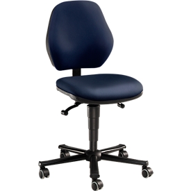 LEANOS 9133 Laboratory Swivel Chair, synthetic leather, blue
