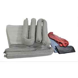 Leckage Notfallset universell grau, 50 l Aufnahme, 51 Teile, in Transportbox