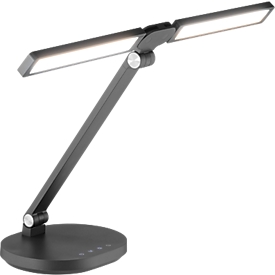 LED bureaulamp met voet, dimbaar in 5 stappen, 3.500-4.500 K, CRI 95, 810 lm, 10 W, donkergrijs