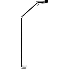 LED-klemarmatuur Alco, vermogen 11,5 W, 700-750 lm, 3000-6000 K, traploos dimbaar, kantelbaar, lichtsensor, aluminium &amp; kunststof, zwart