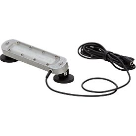 LED-machinelicht Bauer &amp; Böcker lichtlijst S, 6 W, 600 lm, 5500 K, 45° draaibare gewrichten, 5500 K, magneetvoet, IP67, aluminium, grijs