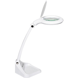 LED magnifier lamp MAULiris, Output 7 W, 470 lm, 3- & 12-dioptre lens, dimmable, white