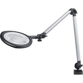 LED magnifier lamp Waldmann TEVISIO, 3.5 diopter lens, multi-stage switchable, continuously dimmable, 13 W, 4000 K