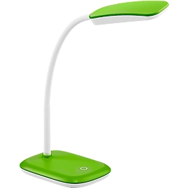 LED table lamp Boa, with touch dimmer, height adjustable, green
