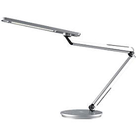 LED tafellamp Smart, 2-in-1, USB-oplaadfunctie, draadloos opladen, zilver