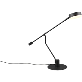 LED tafellamp Trio Manduro, 6 W, 560 lm, 2700-6500 K, dimbaar, in hoogte verstelbaar, kantelbaar, B 580 x H 640 mm, metaal en acryl, zwart