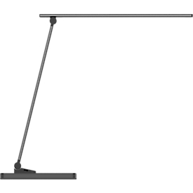 LED tafellamp UNILUX Popy, 5 W, 500 lm, 3000-6000 K, 3 lichtsterktes, dimbaar, opvouwbaar, zwart