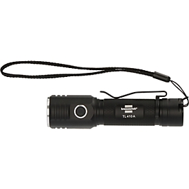 LED-Taschenlampe brennenstuhl® LuxPremium TL 410 A, 400 lm, bis 131 m, 4 Modi, Akkubetrieb, IP44, Tragschlaufe, Aluminium, inkl. USB-Ladekabel