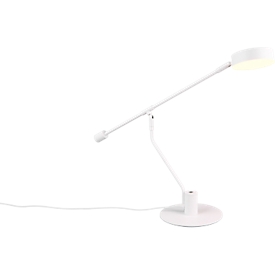 LED-Tischleuchte Trio Manduro, 6 W, 560 lm, 2700-6500 K, dimmbar, höhenverstellbar, neigbar, B 580 x H 640 mm, Metall und Acryl, weiss