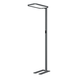 LED vloerlamp Hansa-by-styro Saphir Plus, 80 W, 11000 lm, 4000 K, direct/indirect licht, dimbaar, daglicht- en bewegingssensor, H 1950 mm, antraciet