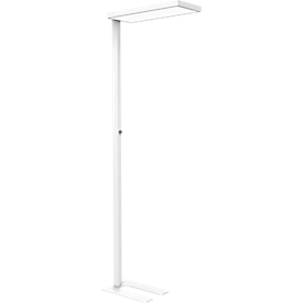 LED vloerlamp Maul MAULjura, 62 W, 9200 lm, 4000 K, direct/indirect licht, dimbaar, H 1965 mm, aluminium, wit