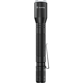 LED-zaklamp Varta Aluminium Light F20 Pro, 250 lm, 70 m bereik, tot 35 h, incl. 2 batterijen, ⌀ 42 x H 167 mm, geanodiseerd aluminium, zwart.