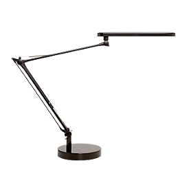 Ledbureaulamp MAMBOLED, 4,2 W, 460 lm, met diffuser, draai- e. buigbaar, fitting en klem, zwart
