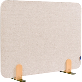 Legamaster Cloison acoustique de bureau Elements, noyau en PET, surface en tissu épinglable, y compris 2 supports de pied, L 800 x H 600 x P 21 mm, beige doux