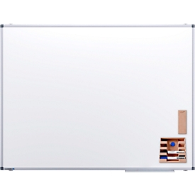 Legamaster Whiteboard PREMIUM, Hoch-/Querformat, Stahl weiß lackiert + Aluminiumrahmen, magnethaftend, mit umfangreichem Zubehör, B 1200 x H 900 mm
