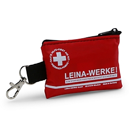 Leina-Werke PRIMUS 13154 : aide à la respiration intégrée à un porte-clés, valve, pochette en nylon rouge avec mousqueton, protection à usage unique