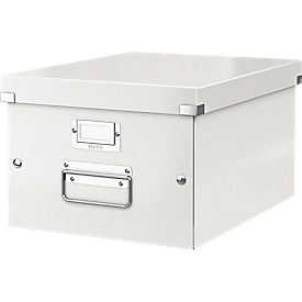LEITZ® Ablage- und Transportbox Serie Click + Store, mittel, für DIN A4, weiss