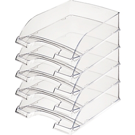 LEITZ® Ablagekorb Standard 5226, Kunststoff, 5 Stück, glasklar