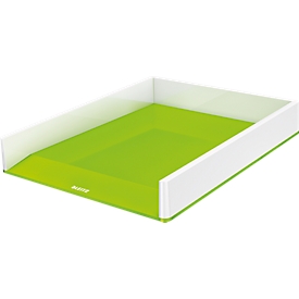 LEITZ® Ablagekorb WOW Duo Color, DIN A4, weiß/grün