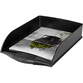 Leitz® Briefkorb Recycle, für A4-Dokumente, stapelbar, CO² neutral, 100% recycelbar, schwarz