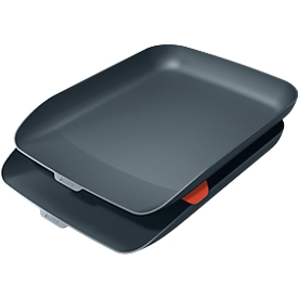 Leitz® Brievenbak Cosy, set van 2, voor A4-documenten, stapelbaar, grijs