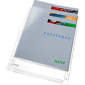 LEITZ brochure cover Maxi Standard, DIN A4, open top, 5 pieces