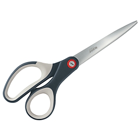 LEITZ® ciseaux Cosy Titan 5332, poignée ergonomique, pour gauchers/droitiers, L 205 mm, acier/plastique revêtu de titane, gris velours